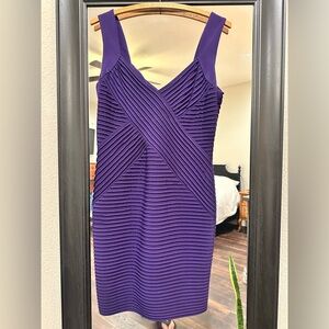 Calvin Klein Purple Textured Mini Dress